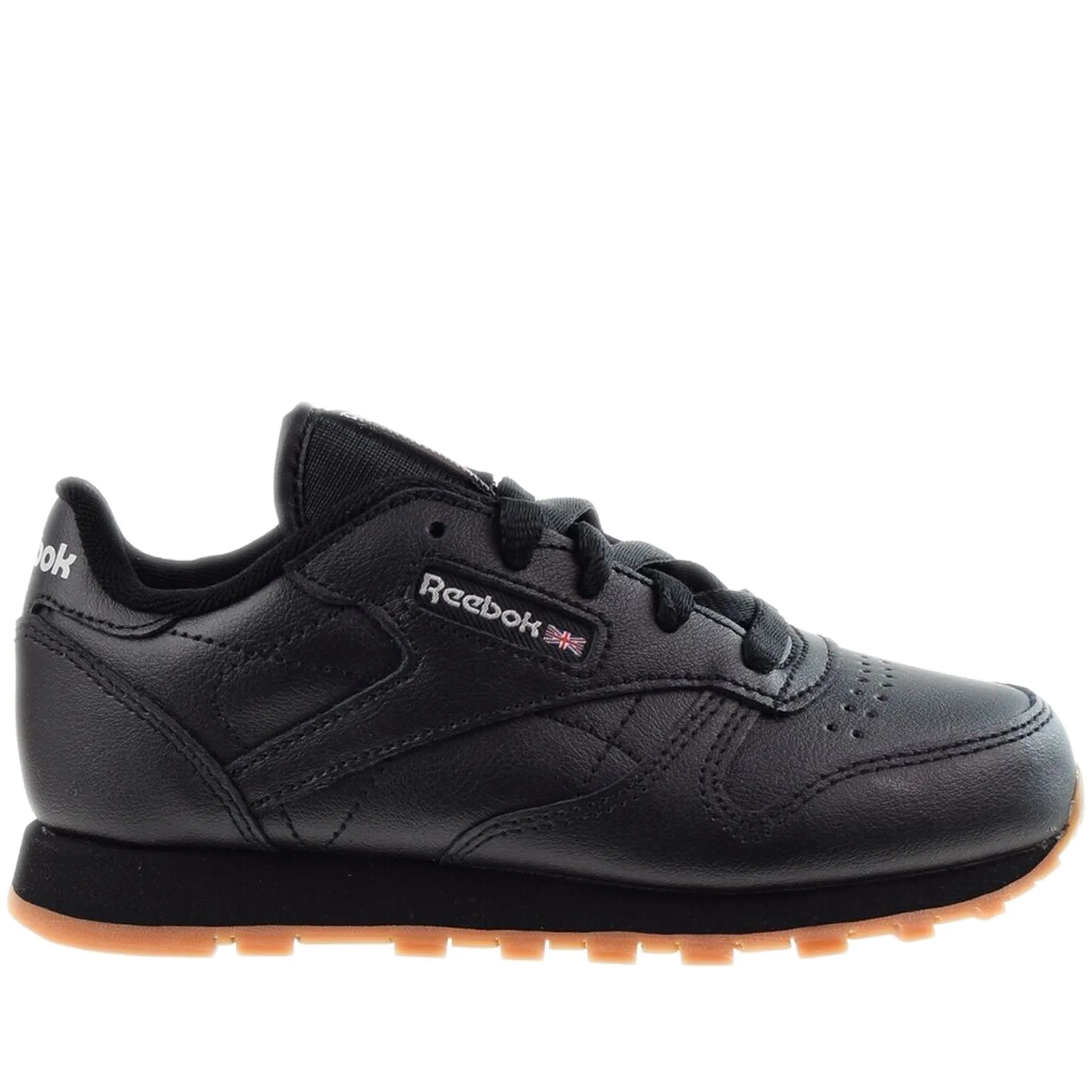 Pre School Reebok Classic Leather Shoes - Black/ Gum