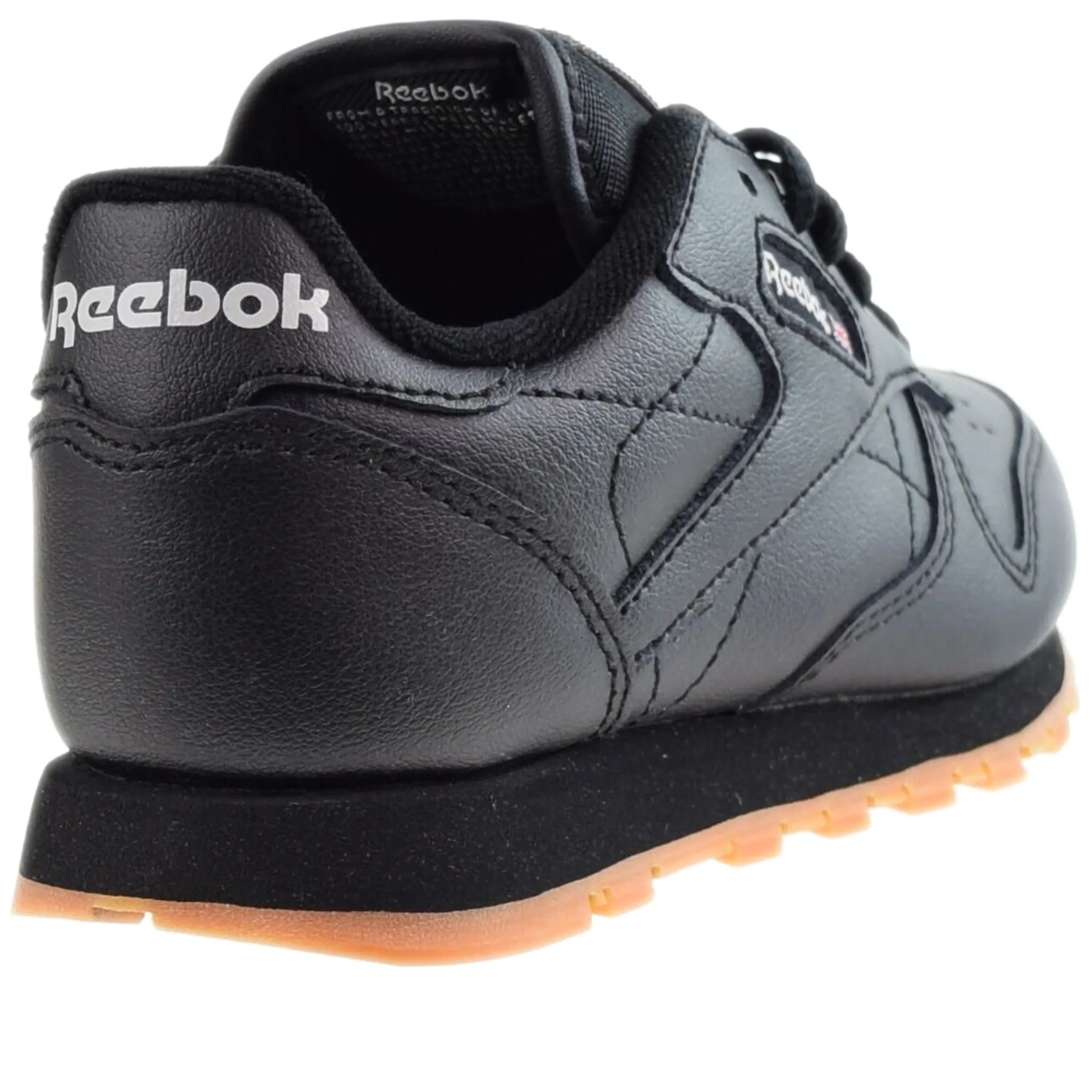 Pre School Reebok Classic Leather Shoes - Black/ Gum