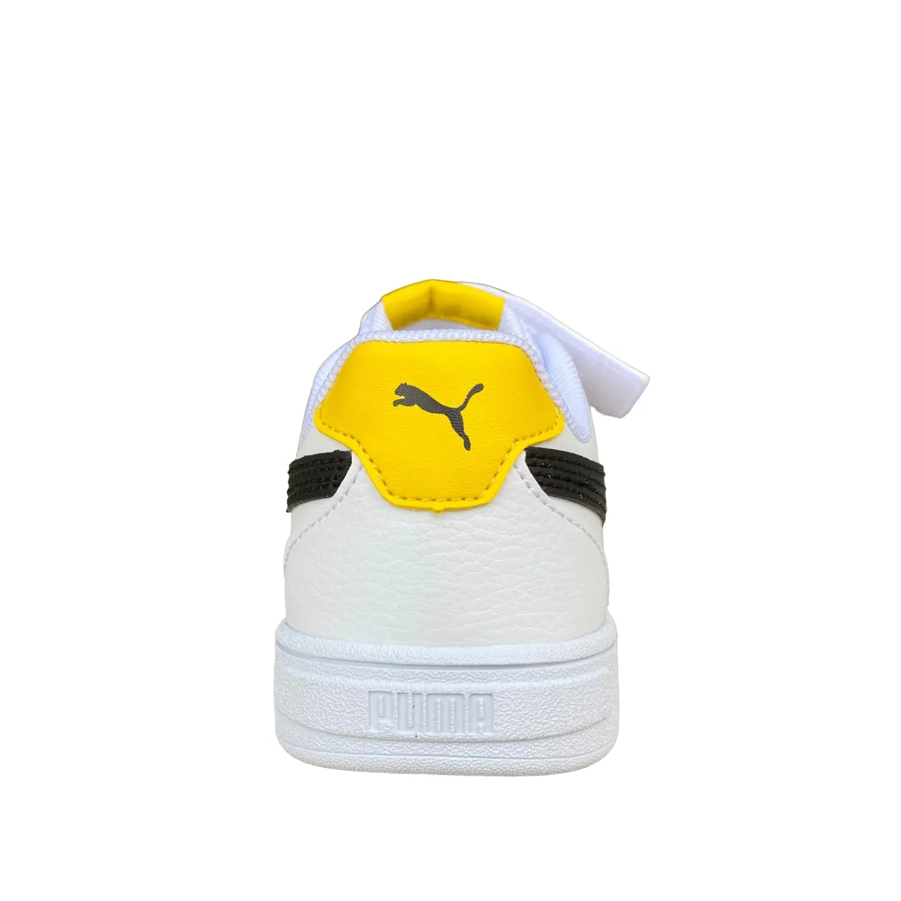 Puma sneakers bassa unisex junior con laccio elastico e velcro Caven AC PS 389307 14 white-black-yellow