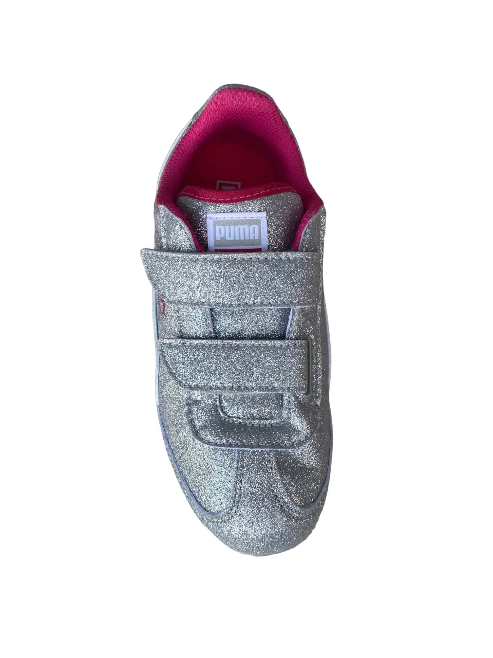 Puma sneakers da bambina con velcro Whirlwind Glitz V PS 363973 12 silver