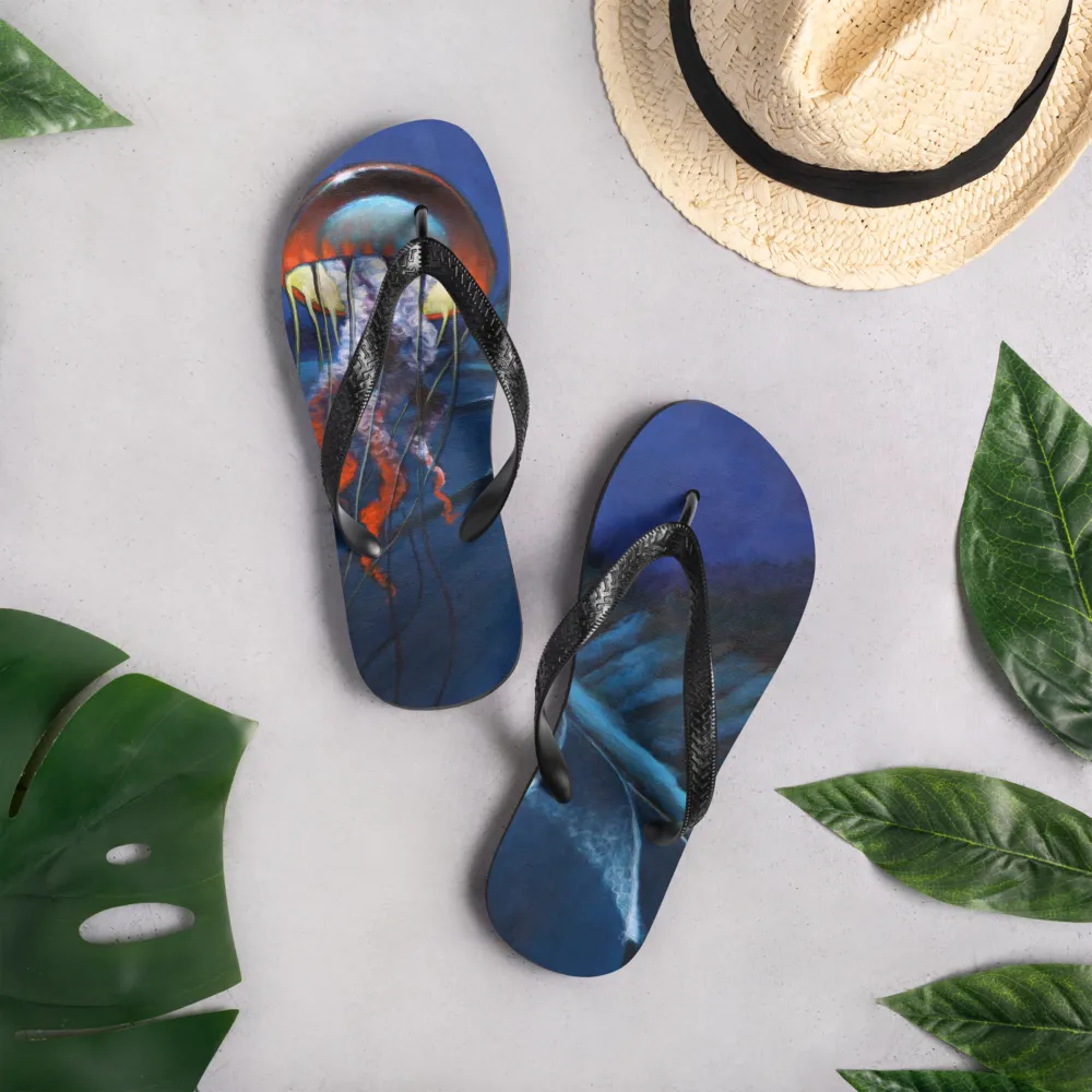 "Cosmic Jelly" Flip Flops