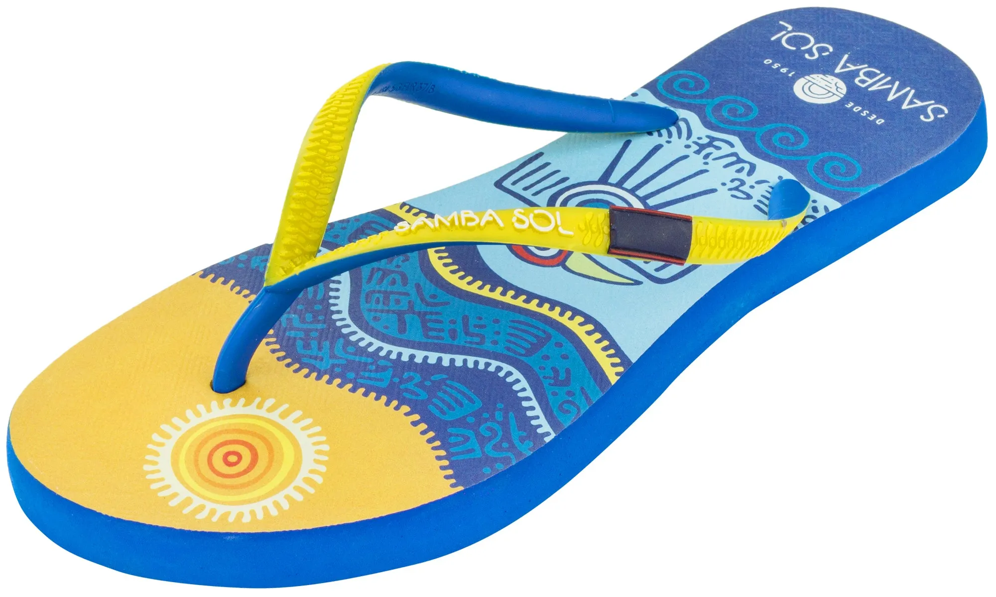 Samba Sol Women's Countries Collection Flip Flop - Belize