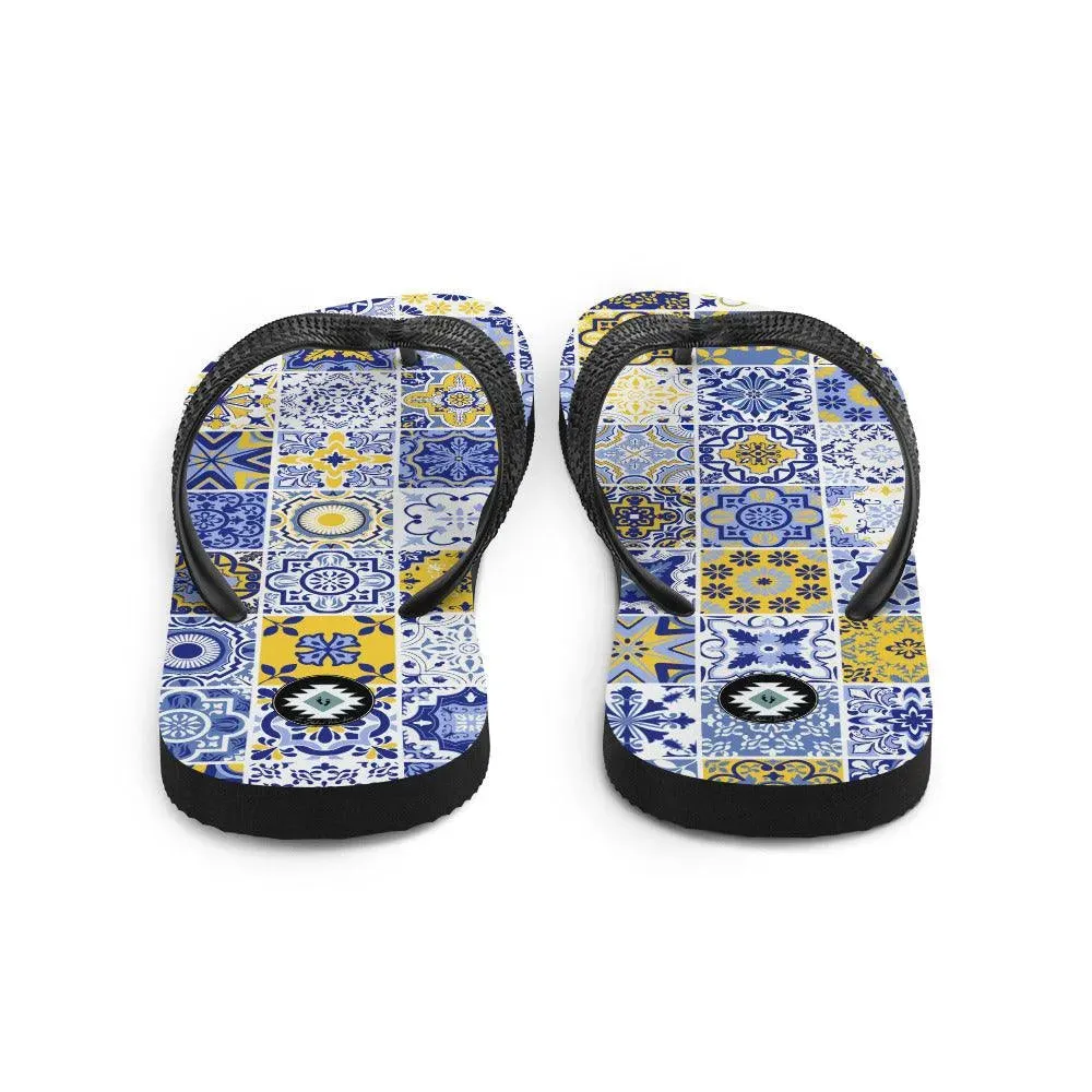 Sicilian Tile Flip Flops