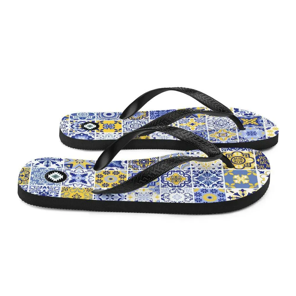 Sicilian Tile Flip Flops