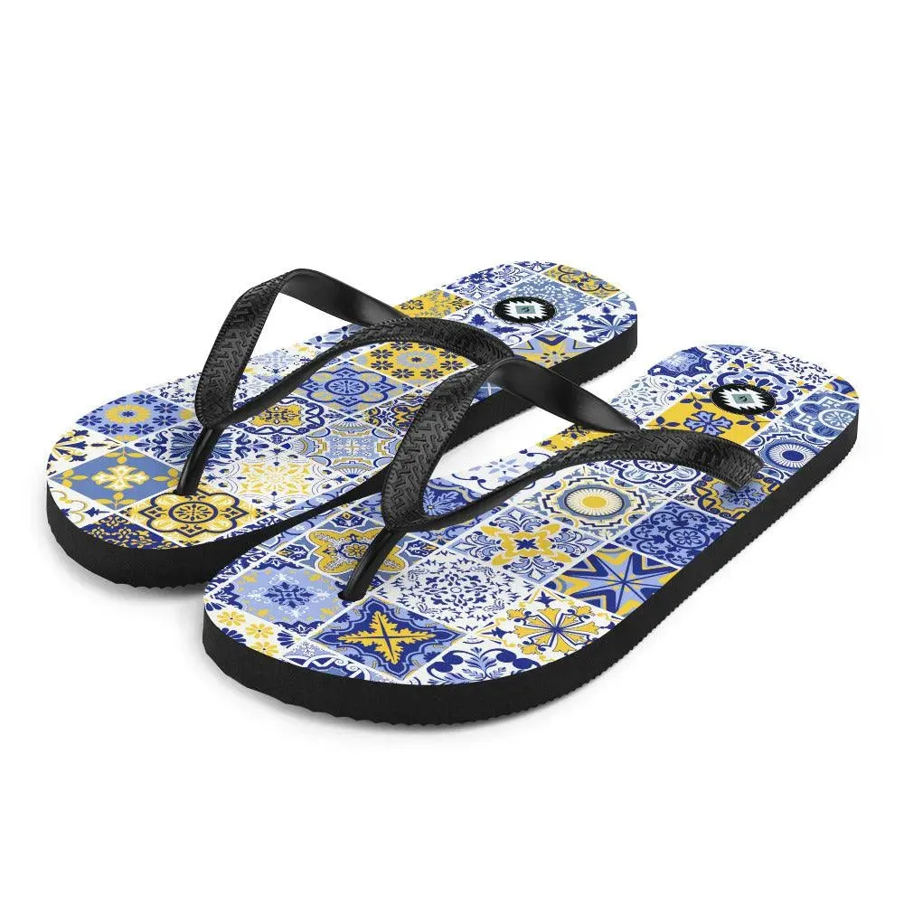 Sicilian Tile Flip Flops