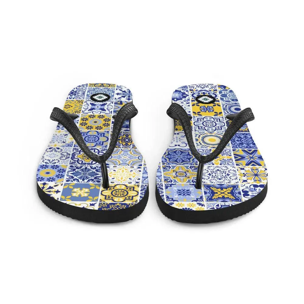 Sicilian Tile Flip Flops