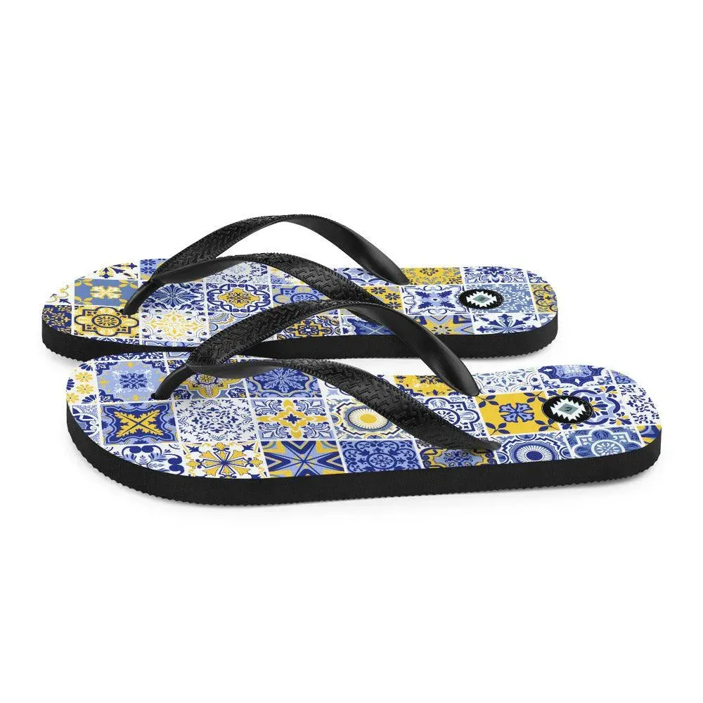 Sicilian Tile Flip Flops