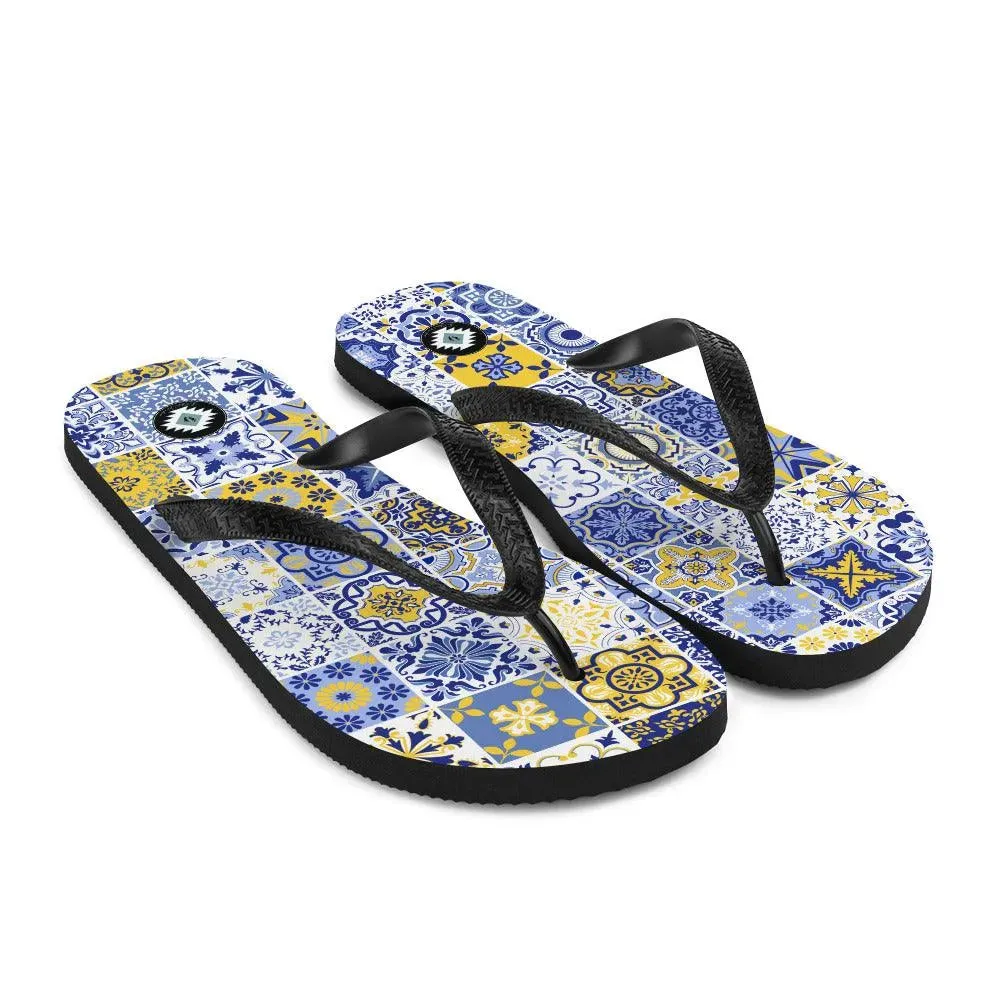 Sicilian Tile Flip Flops