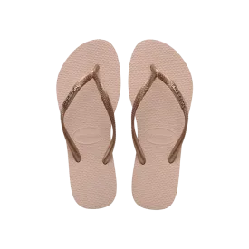 Slim Logo Metallic Flip Flops