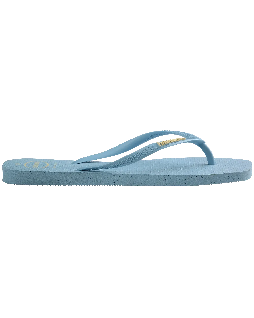 Slim Square Logo Pop Up Flip Flops in Lavender Blue