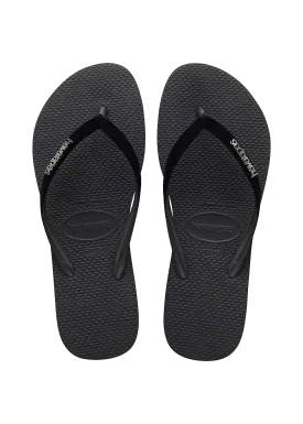 Slim Velvet Flip Flops