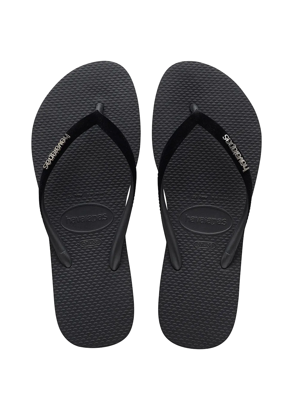 Slim Velvet Flip Flops