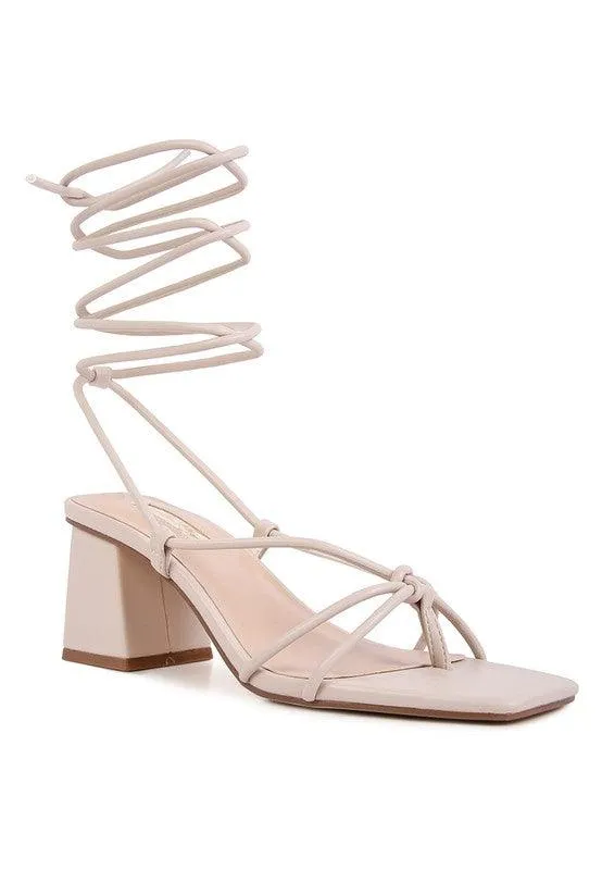 Spruce Tie Up Block Heel Sandals