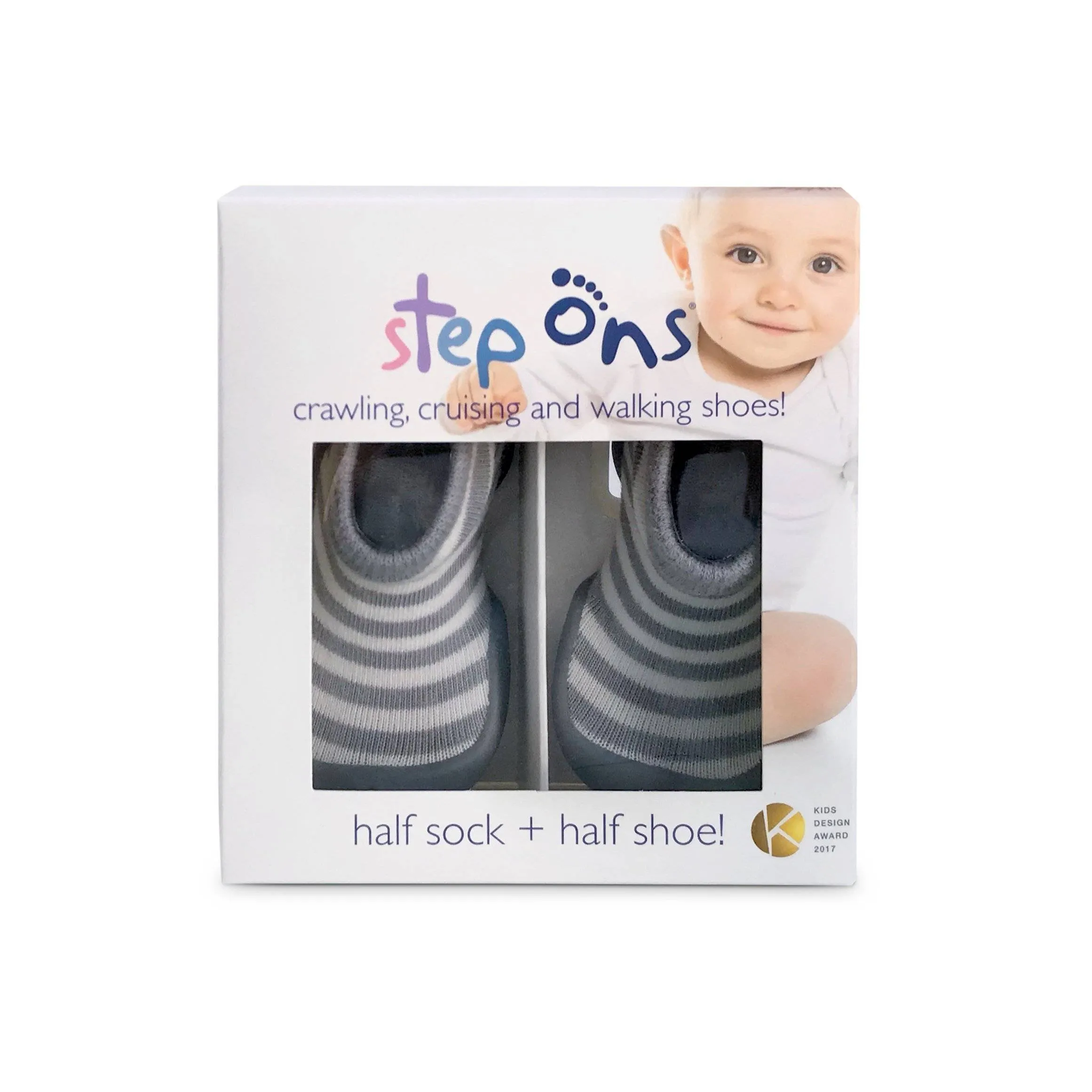 Step Ons Crawling, Cruising, Pre-Walking Baby Sock Shoe SS21B