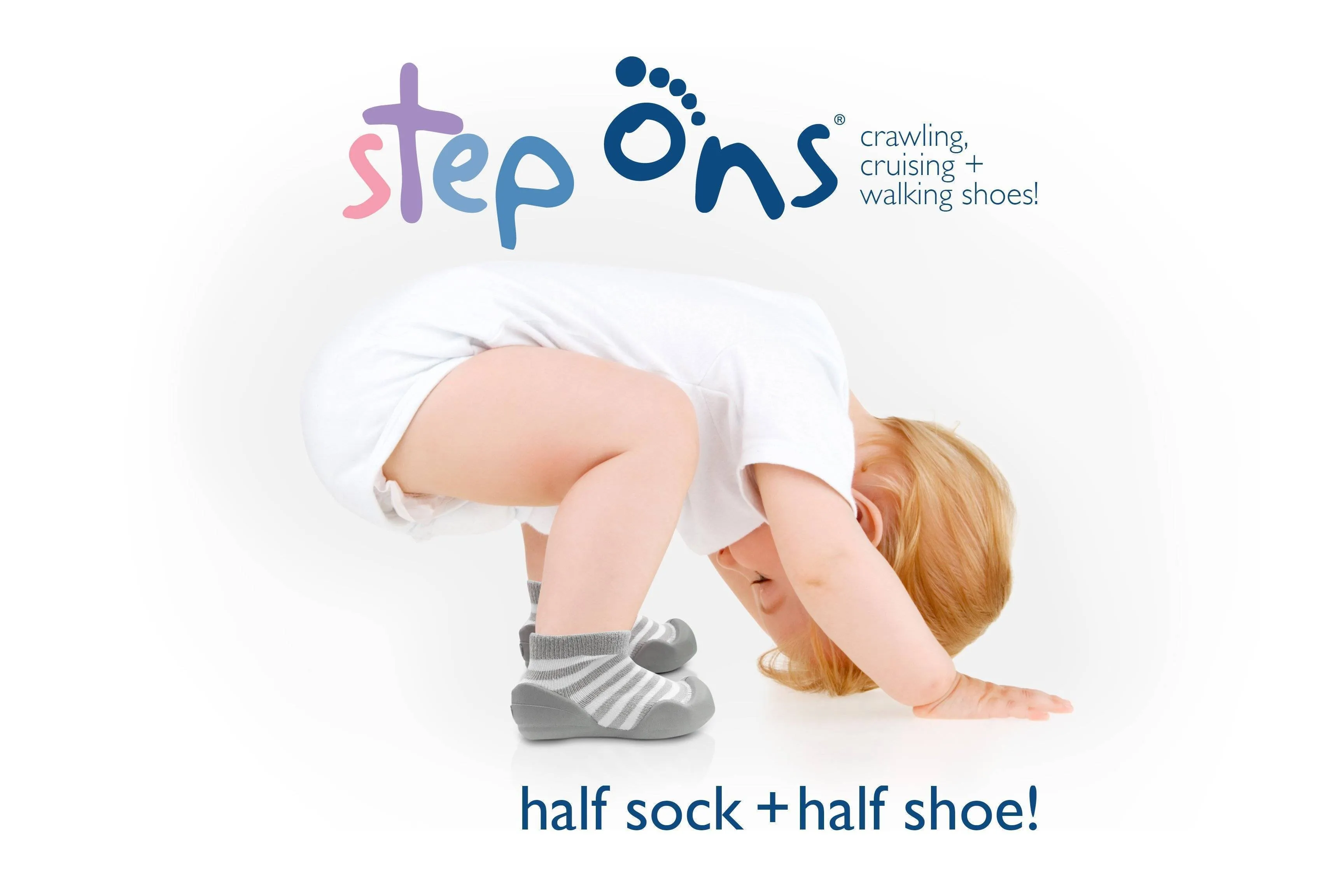 Step Ons Crawling, Cruising, Pre-Walking Baby Sock Shoe SS21B