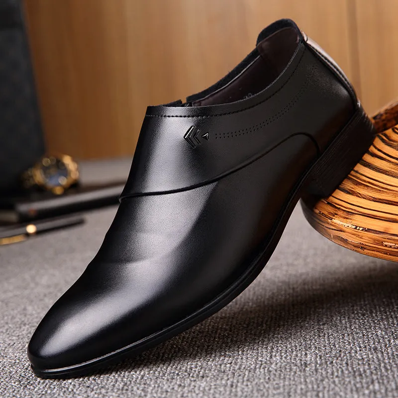 Summer Breathable Men's British Leather Shoes