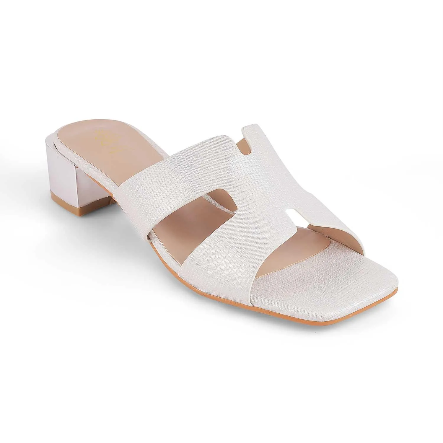 Tresmode Incredible White Women's Dress Block Heel Sandals