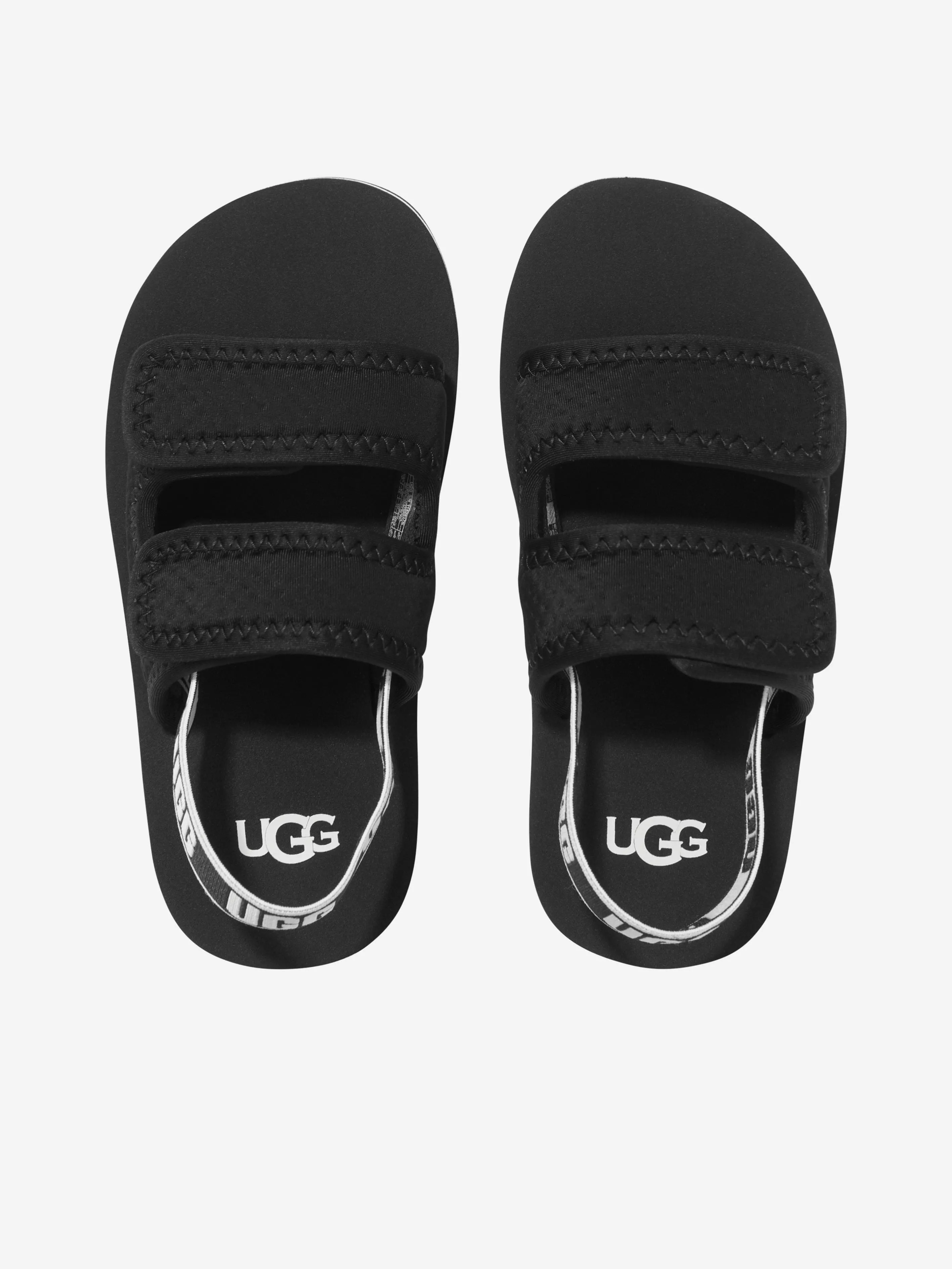 UGG Kids Lennon Slingback Sandals in Black