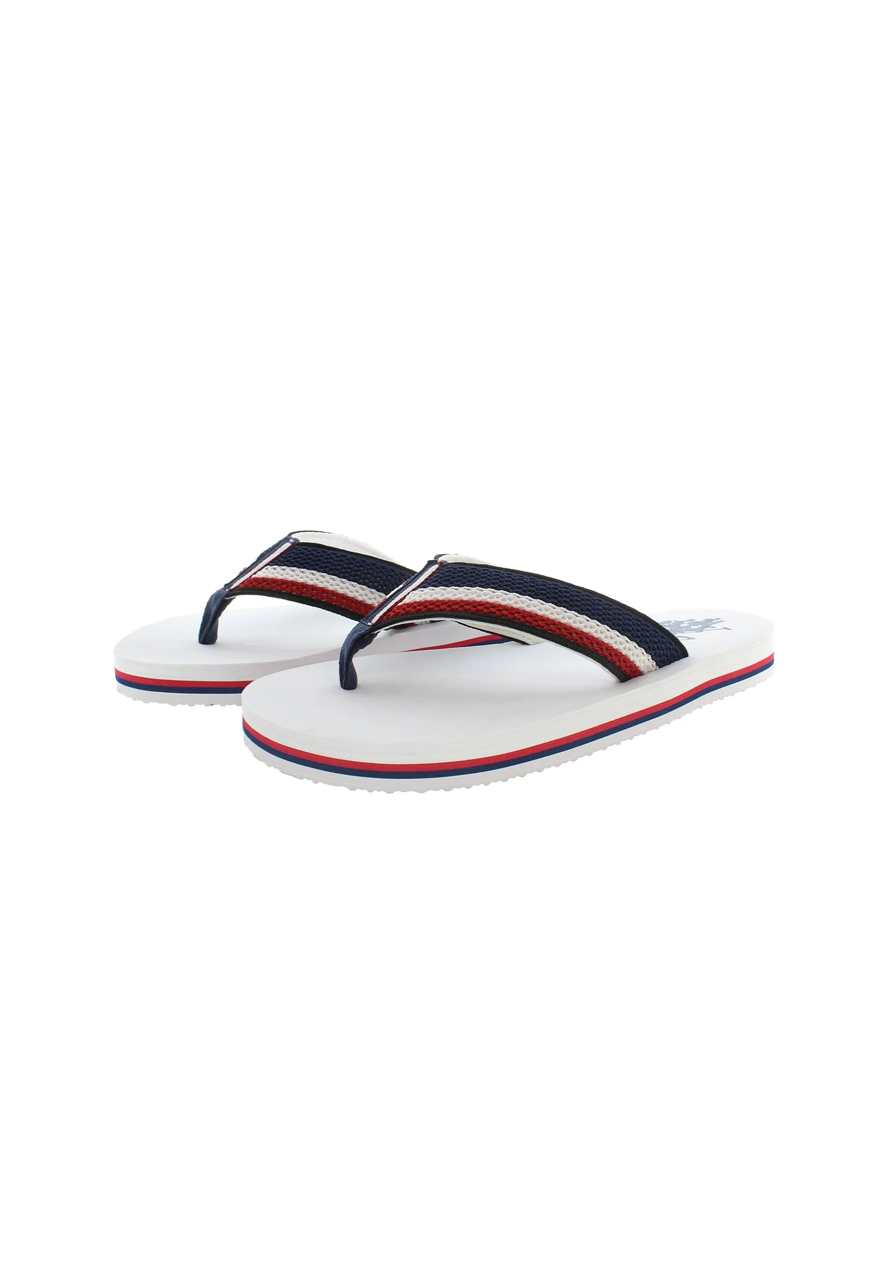 U.S. POLO ASSN.  MEN SLIDERS & FLIP FLOPS IN WHITE