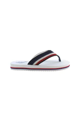 U.S. POLO ASSN.  MEN SLIDERS & FLIP FLOPS IN WHITE