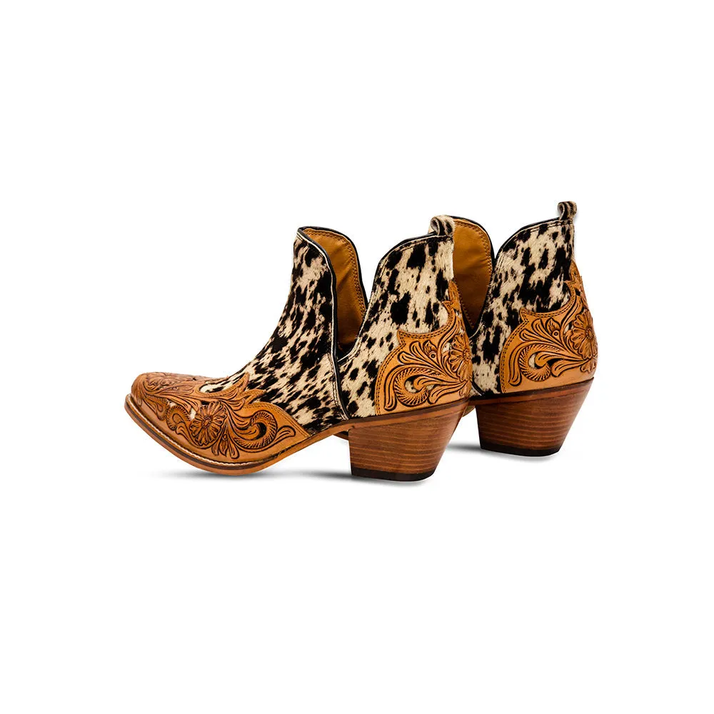 West Street Western Hand-Tooled Booties