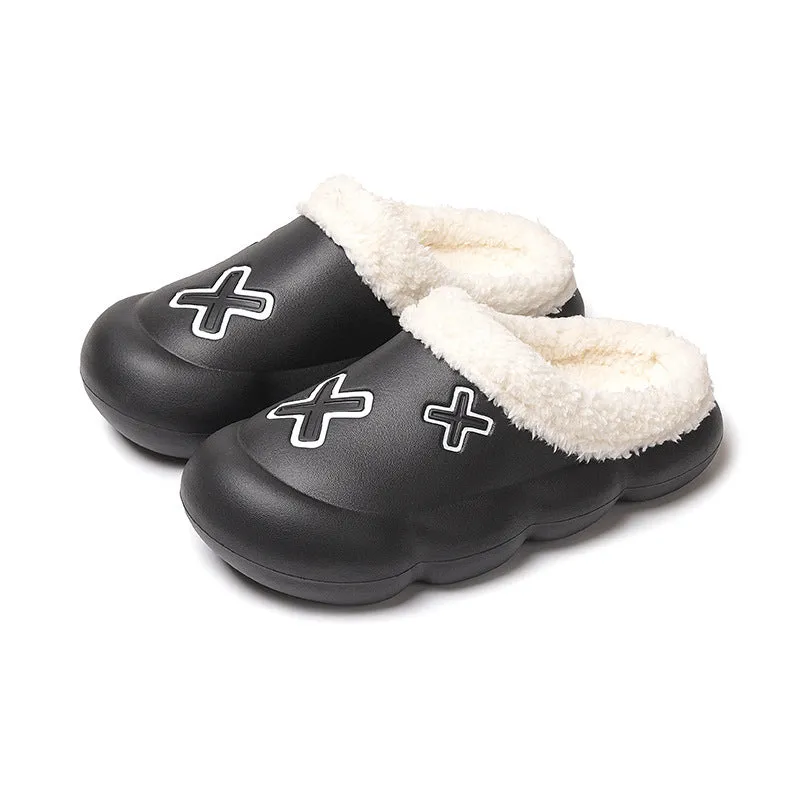 Women Indoor and Outdoor Fleece-Lined Waterproof Slippers