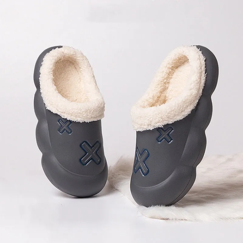 Women Indoor and Outdoor Fleece-Lined Waterproof Slippers