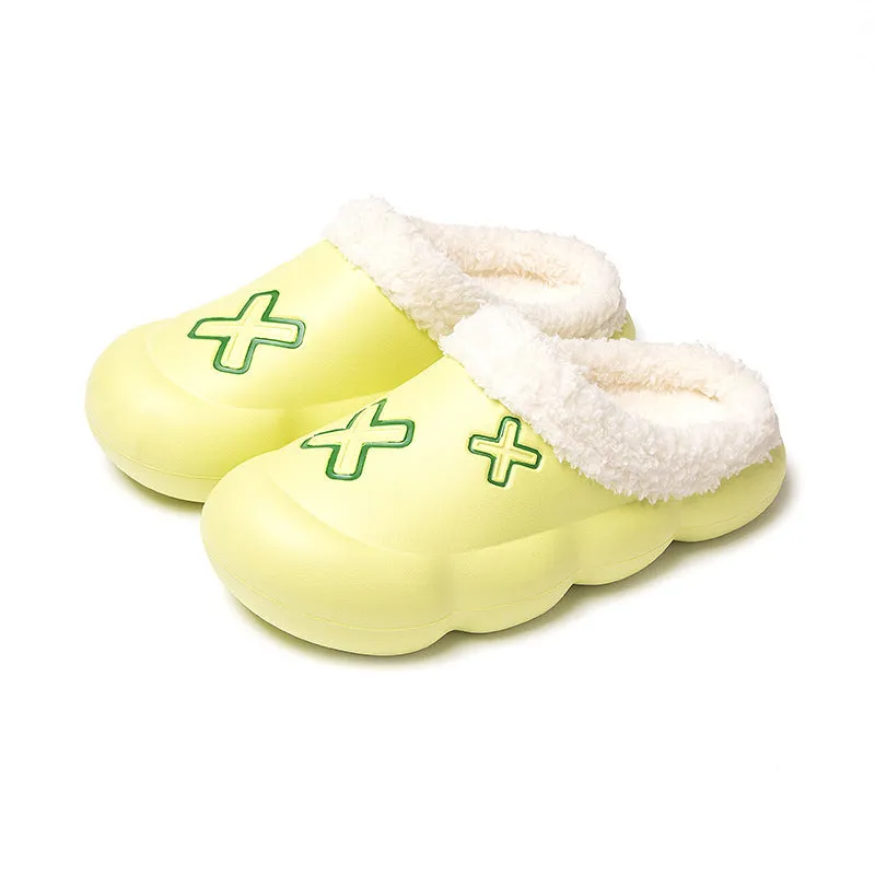 Women Indoor and Outdoor Fleece-Lined Waterproof Slippers