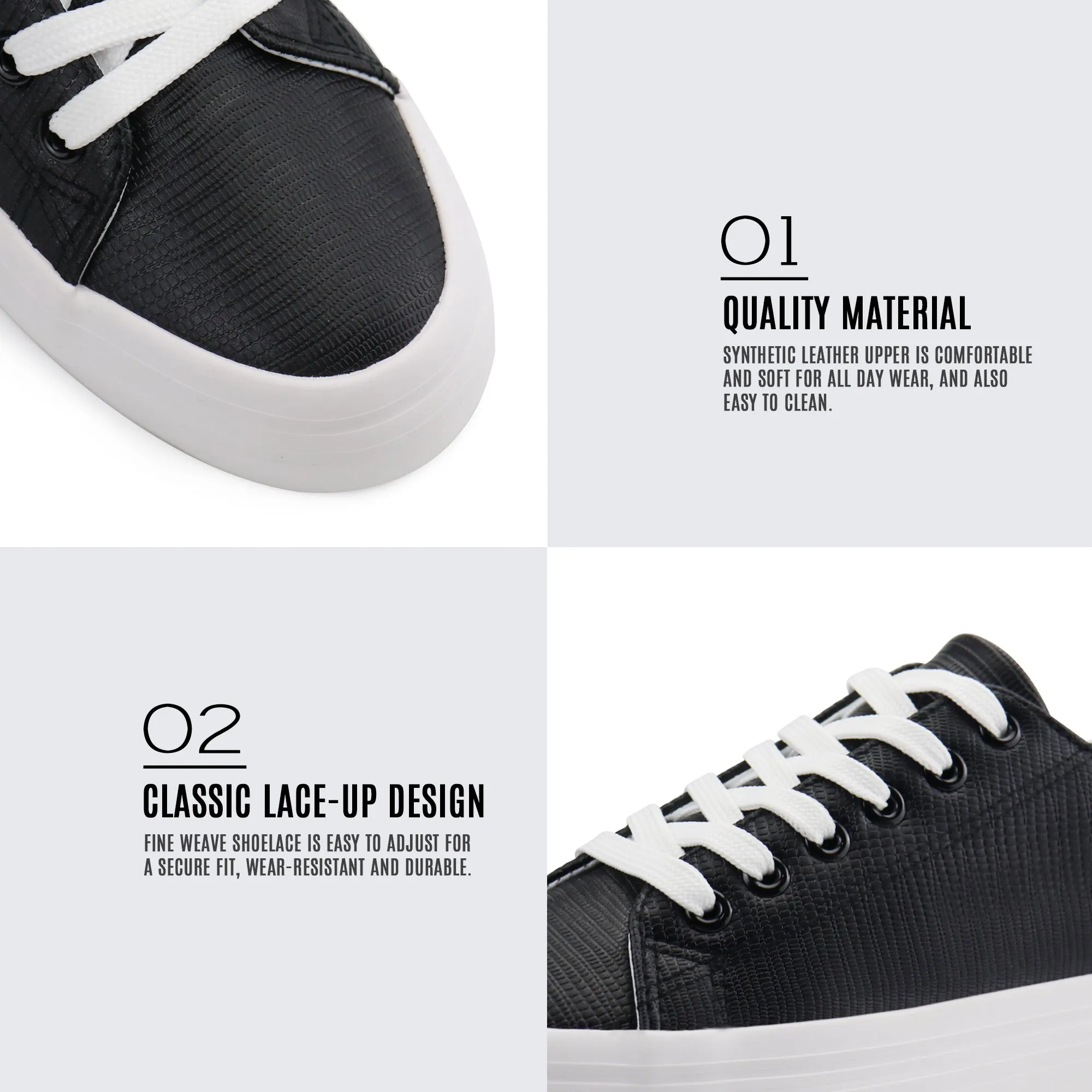 Women Lace Up Platform Fashion Sneakers