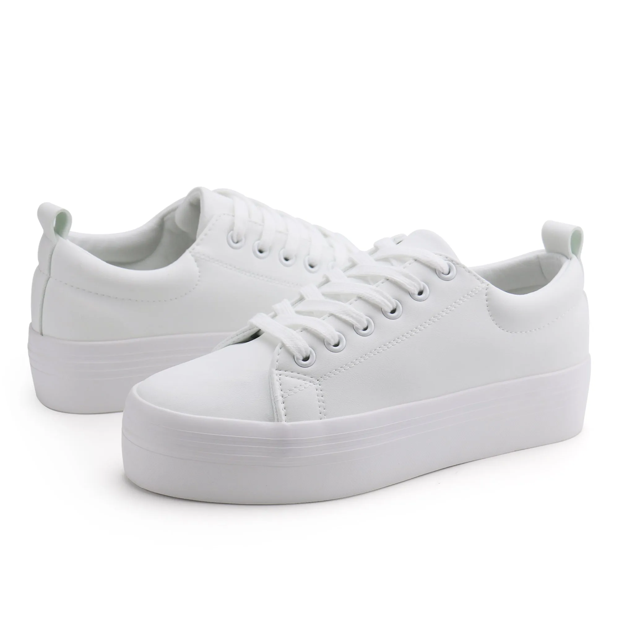 Women Lace Up Platform Fashion Sneakers