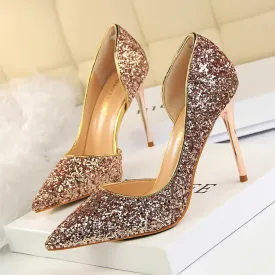 Women Pumps Extreme Sexy High Heels Women Shoes Thin Heels Female Shoes Wedding Shoes Gold Sliver White Ladies Shoes