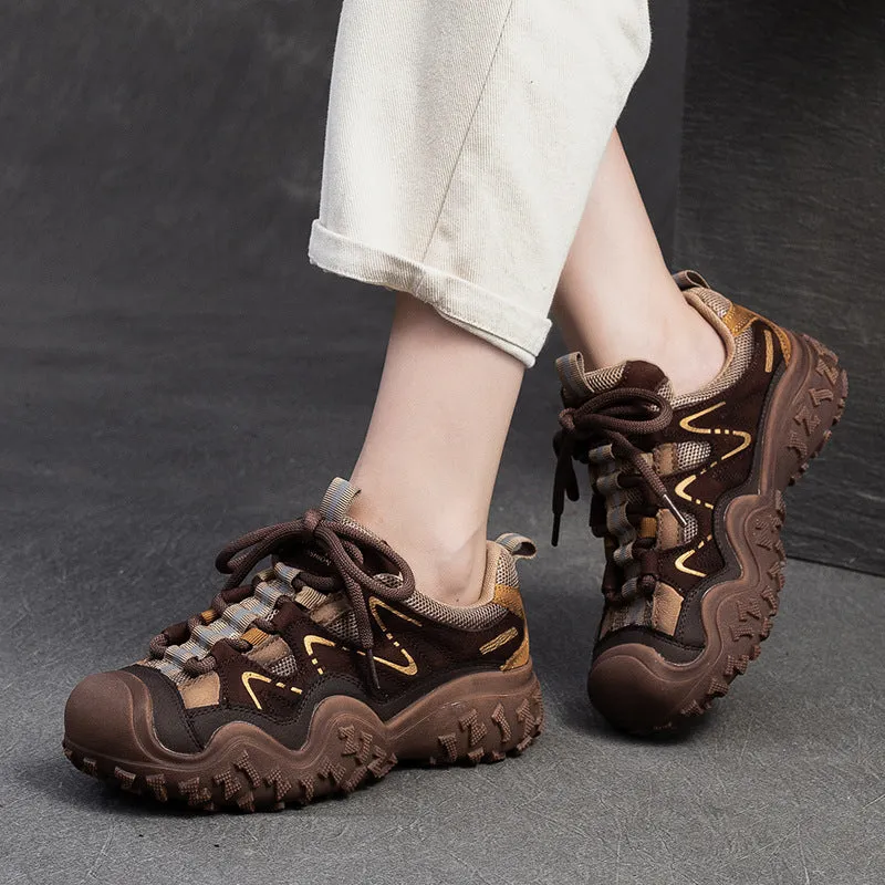 Women Retro Breathable Casual Hiking Shoes