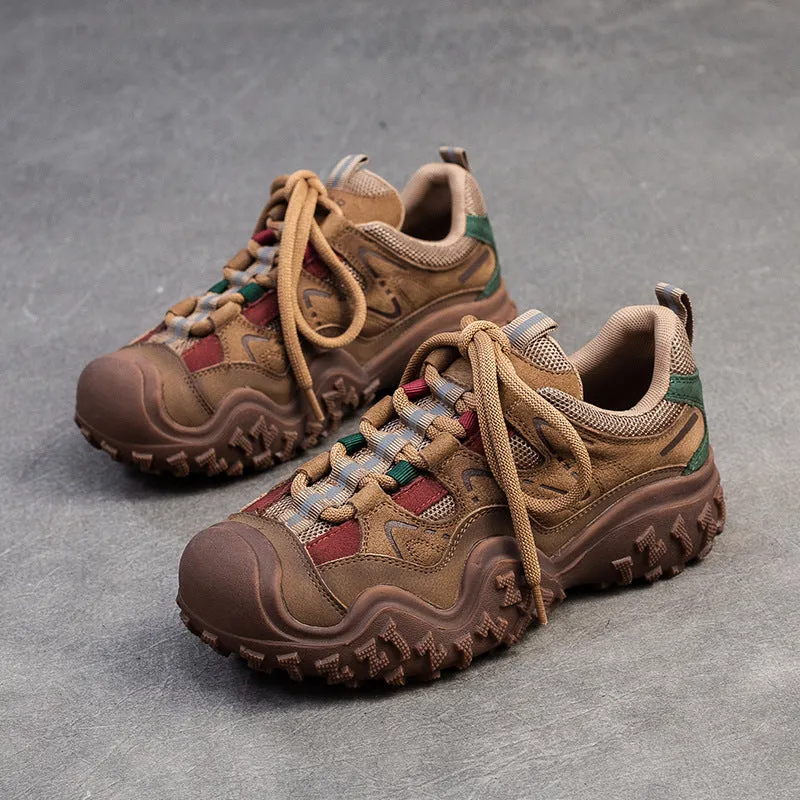 Women Retro Breathable Casual Hiking Shoes