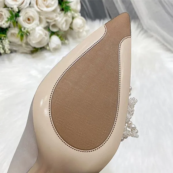 Women rhinestone flower pointed toe stiletto wedding heels